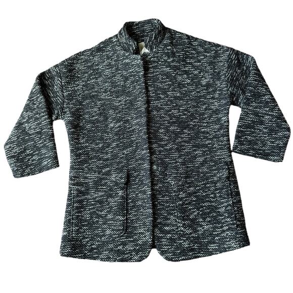 Anthropologie Elevenses Black Motif Minka one button pockets Jacket size medium - Picture 2 of 16